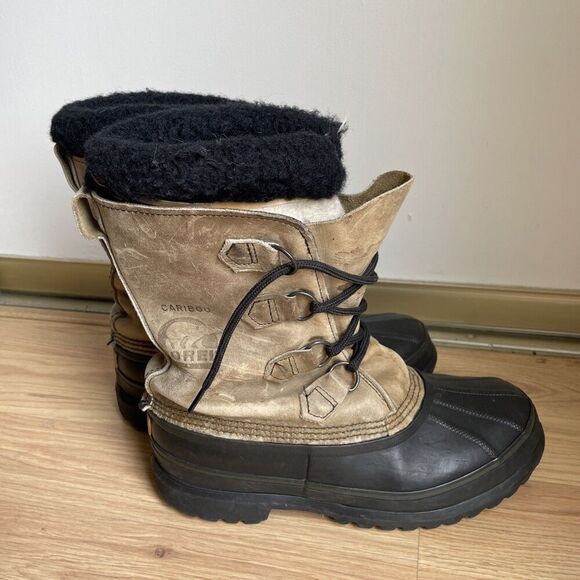 Sorel Men's Caribou Boots Size 8 Made In Canada Kaufman Wool Liners Winter *READ - Picture 2 of 12